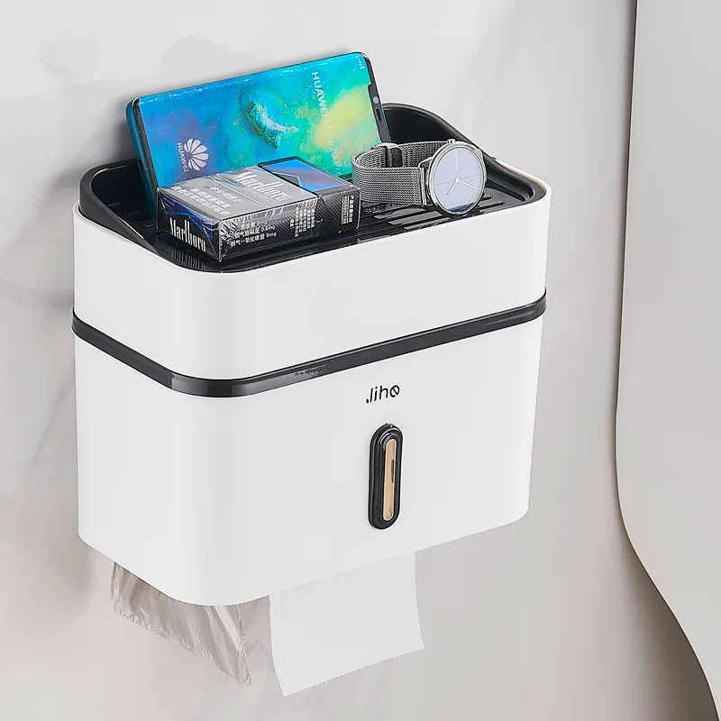 

Toilet Tissue Box Hole Punched Creative Paper Extraction Box Roll Paper Toilet Tube Toilet Paper Box Double Layer Toilet Paper S