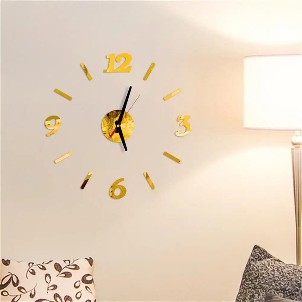 Гостиная настенные часы 3D часы акриловая наклейка для зеркала игла современный кварц современный DIY Режим домашние декоративные часы гостиная s HH4