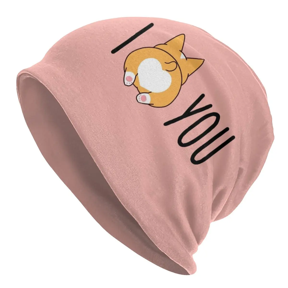 

I Love You Corgi Butt Cap Goth Outdoor Skullies Beanies Hat Unisex Men Women's Female Winter Spring Warm Bonnet Knitting Hats