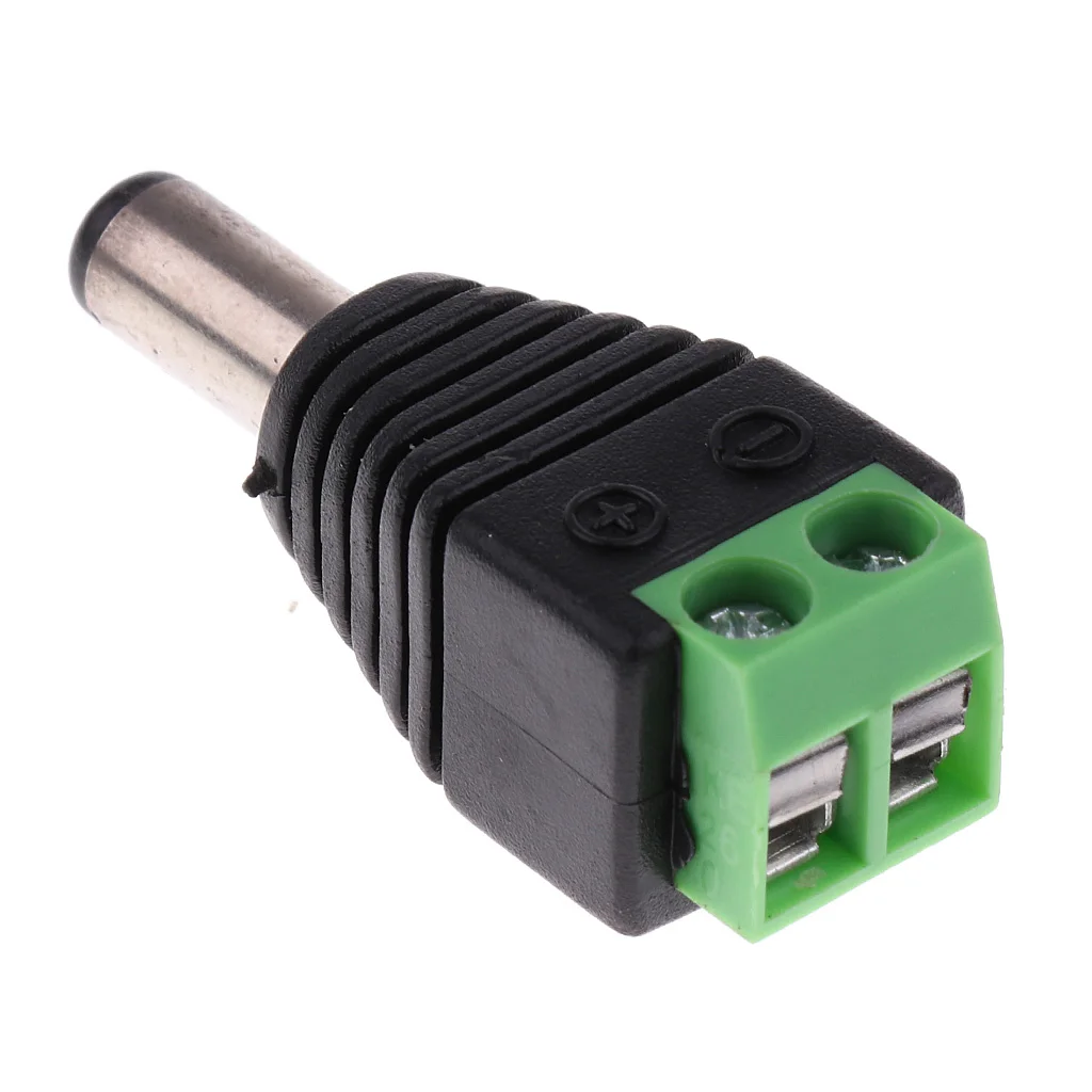 Great Performance 10pcs 12V Male Female 2.1x5.5mm DC Power Plug Jack Adapter