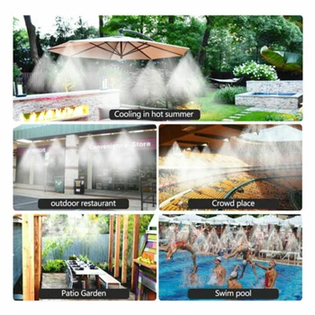 

Misting Cooling System Patio Water Mister Nozzles Outdoor Fan Cooler Sprinkler