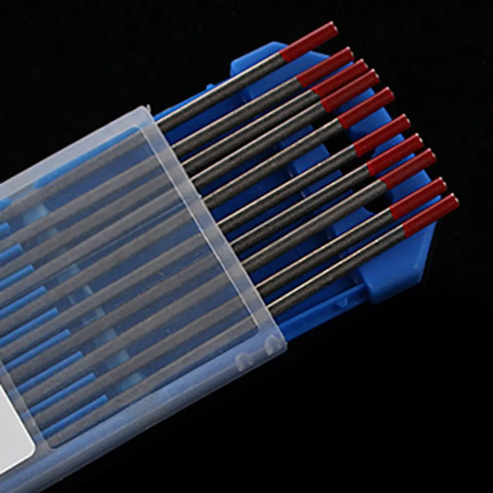 BEIYIusHOME 10pcs/Box WT20 Red Color 1.0150 Thorium Tungsten Electrode Head Tungsten Needle/rod For Welding Machine 