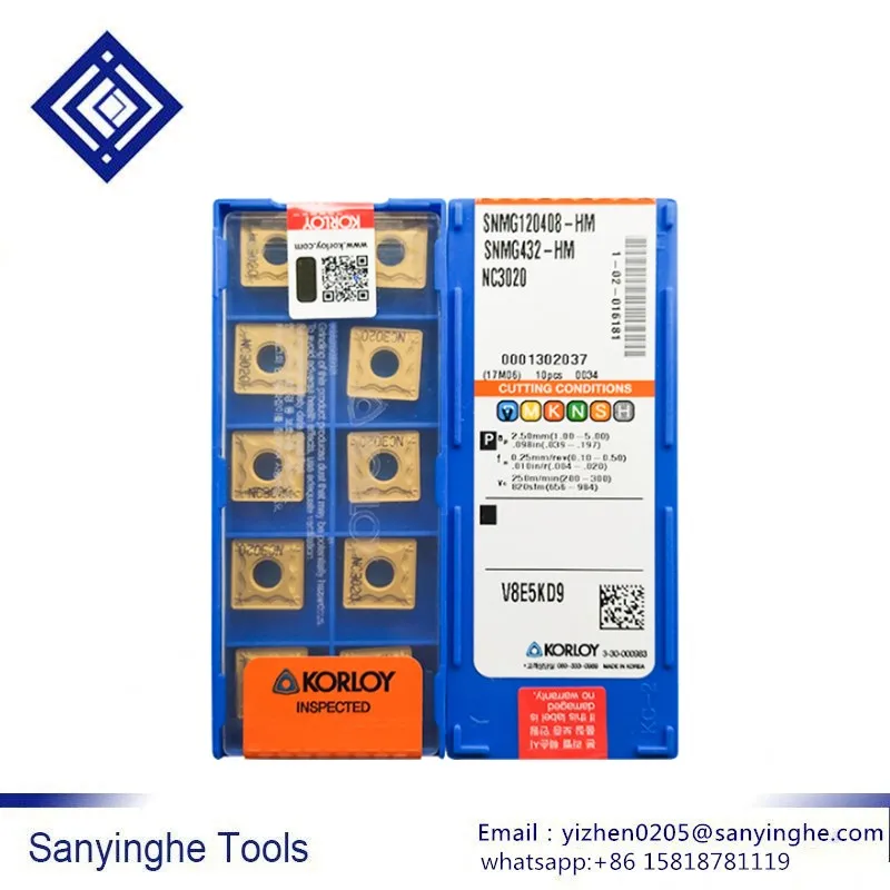10 шт./лот) SNMG120404-HM PC9030 NC3020/SNMG120408-HM PC9030 NC3020 KORLOY cnc карбид токарные вставки режущее лезвие