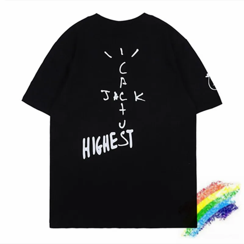 Summer Cactus Jack T Shirt Men Women High Quality Vintage Streetwear Swag Tops Tee Travis Scott ASTROWORLD Hip hop T-shirt | Мужская