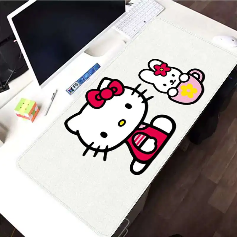 MaiYaCa/Винтажный крутой розовый коврик «hello kitty», удобная мышка, игровой коврик для мыши,, большой коврик для мыши, коврик для клавиатуры - Цвет: Lock Edge 30x80cm