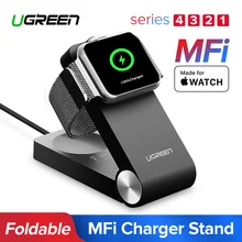 Ugreen Беспроводной Зарядное устройство для наручных часов Apple Watch, Зарядное устройство складной MFi сертифицированная Зарядное устройство 1,2 м зарядный кабель для Apple Watch Series 4/3/2/1 Зарядное устройство