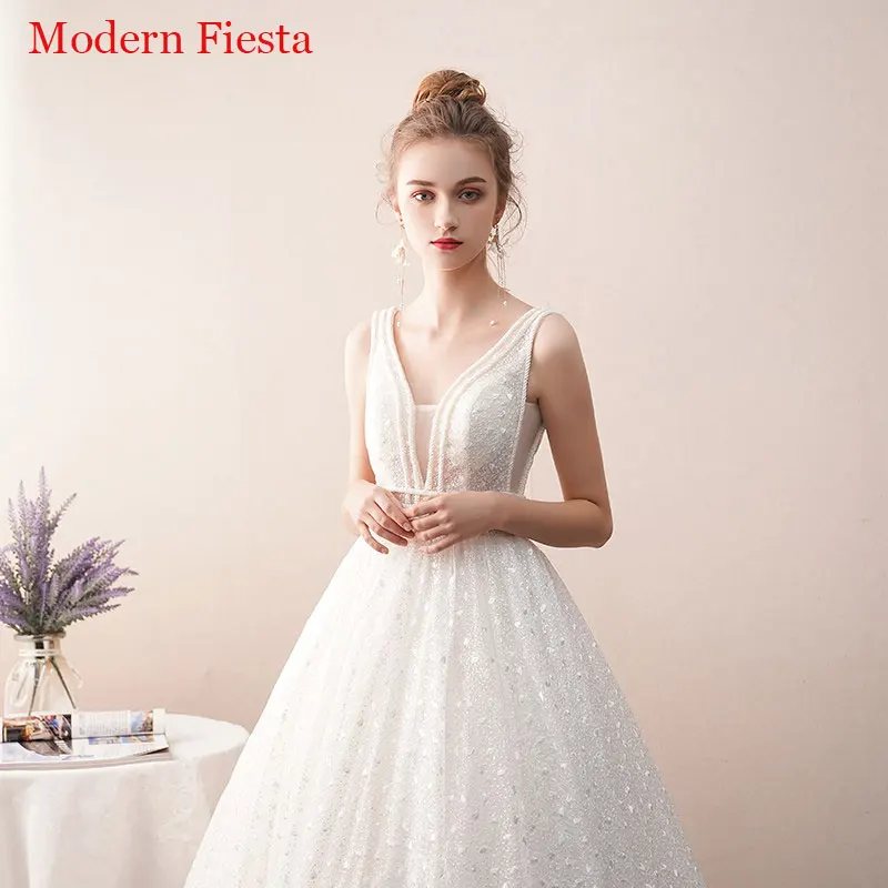 

свадебное платье New Style V-neck Wedding Dress Vestido De Novia Bride To Be Robe De Mariée suknia ślubna MF0174