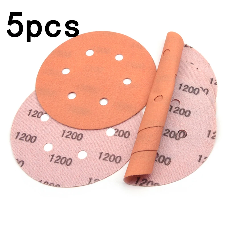 5*Sandpaper 150mm Diameter Sanding Disc Superfine Sandpaper Car Paint Surface Polishing 600/800/1000/1200/2000/3000/4000 Grit - Цвет: 1200
