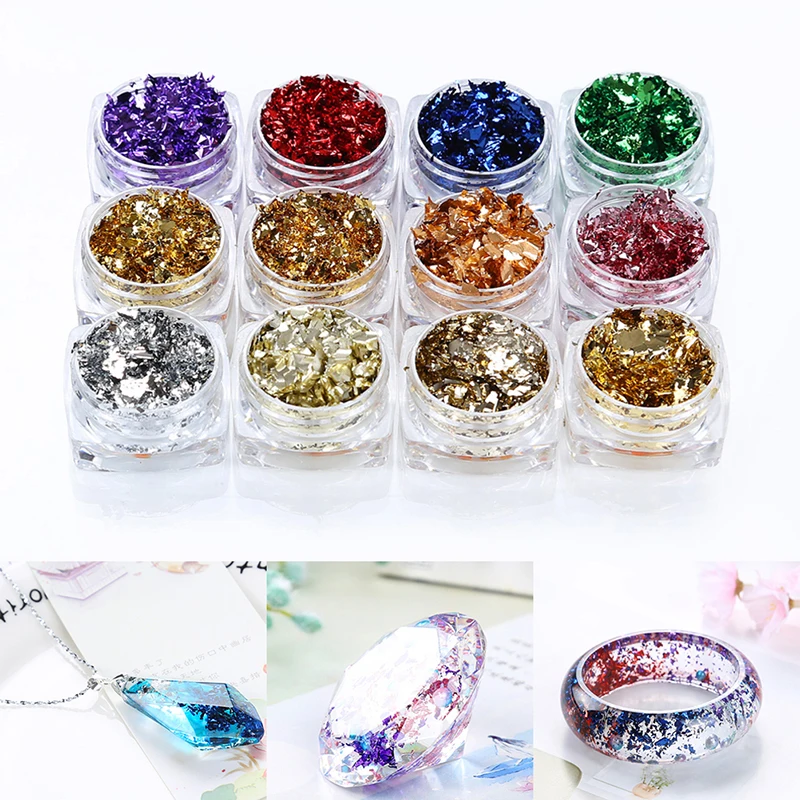 

Irregular Aluminum Foil Paper Glitter DIY UV Resin Epoxy Mold Makeing Jewelry Filling For DIY Jewelry