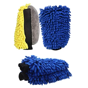 

Car Wash Gloves - 2 Pack - Premium Chenille Wash Mitt -Car Wash Gloves - Multi-Purpose Cleaning Gloves - Fleece Free - No Scratc