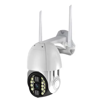 

1080P PTZ IP Camera Wifi Outdoor Dome Wireless Wifi Security Camera 3.6mm Infrared SONY 128G TF Card CMOS White 360° Android,ios