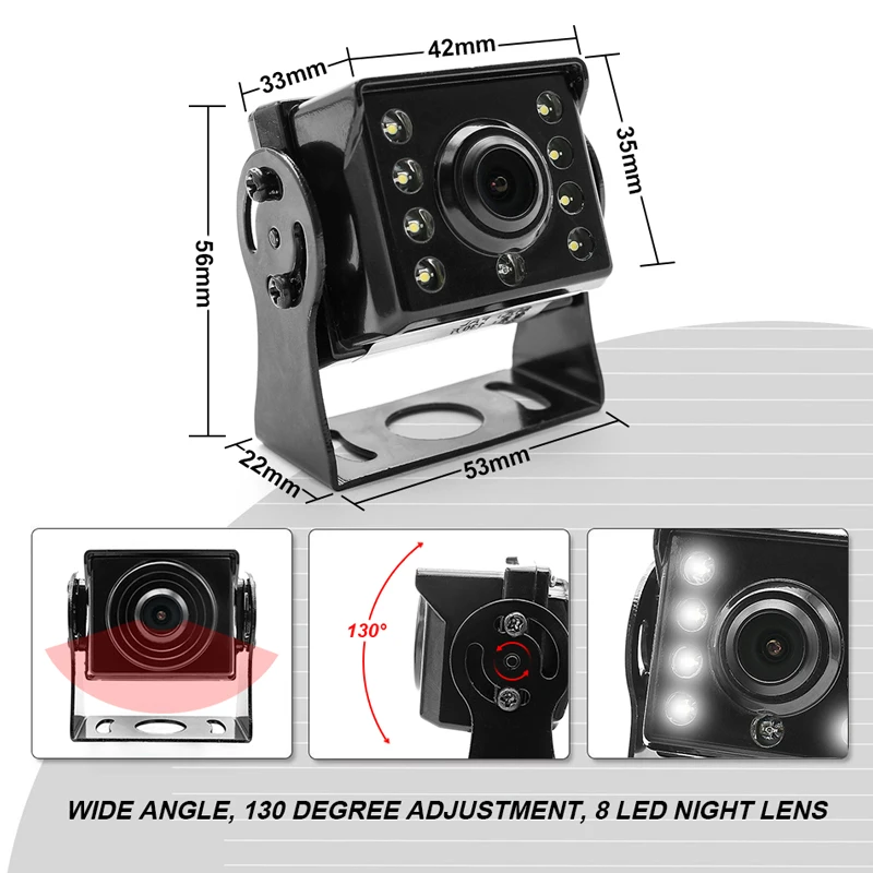 AHD 1024x600P 7 дюймов 4PIN ips экран AHD автомобильный монитор с 2CH 1280*960P обратный резервный AHD камера