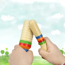 Деревянный музыкальный инструмент звуковая трубка маленькое одиночное кольцо с резьбой ударный цилиндр кроак лягушка бочонок для детей Детские игрушки