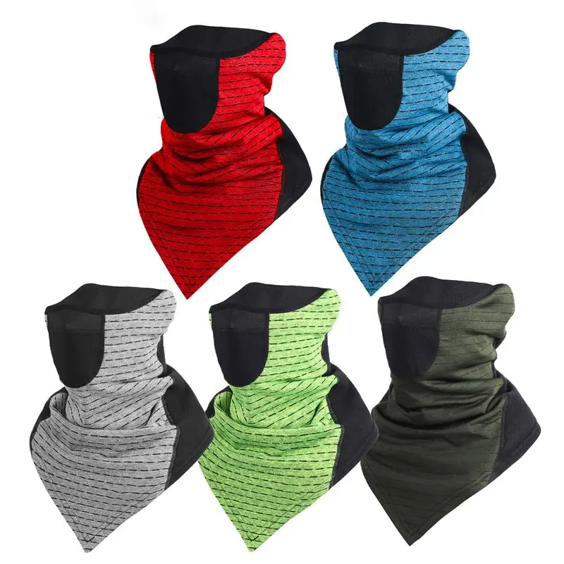 

Unisex Cycling Face Mask Fleece Warm Head Scarf Collar Set Autumn And Winter Outdoor Windproof Cold Riding Face Mask