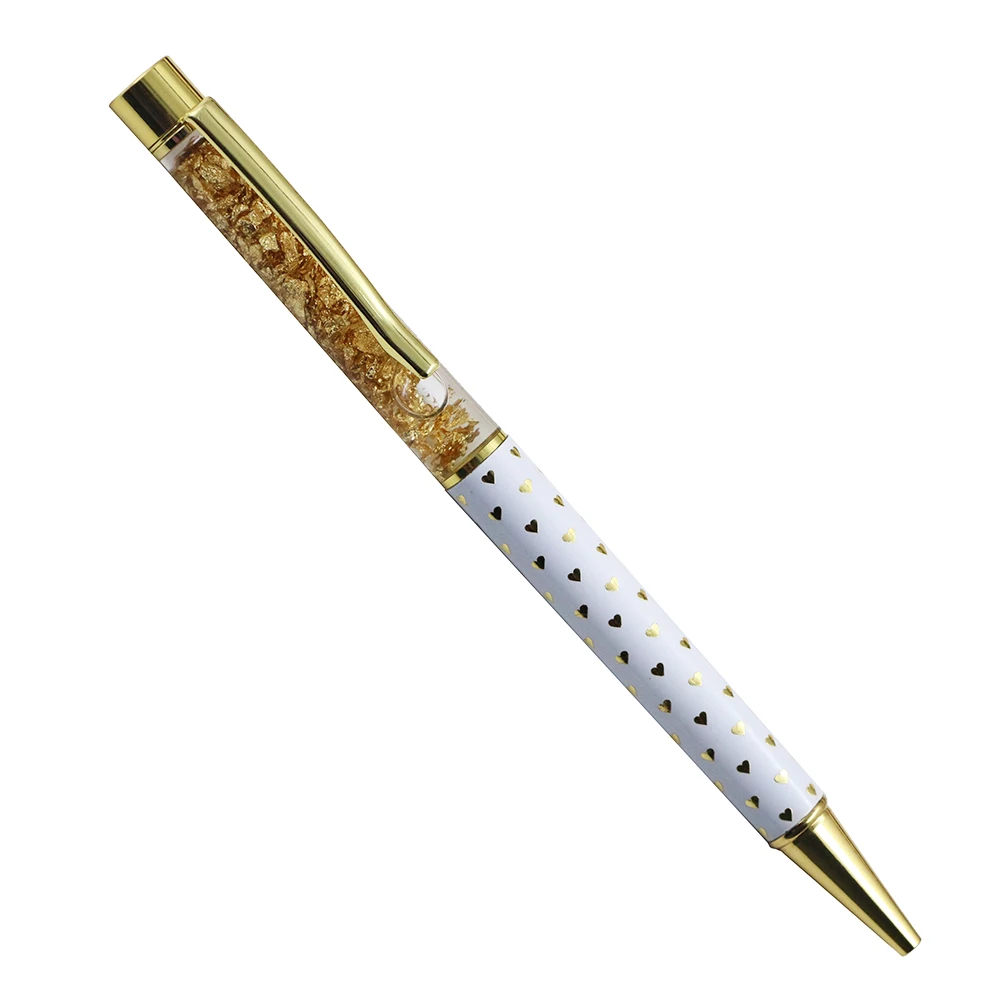 5 шт. в наборе, Золотая Шариковая ручка 1,0 мм, перо высокого качества, роскошная кристальная масляная ручка для письма, школьные офисные принадлежности для подарков, Caneta