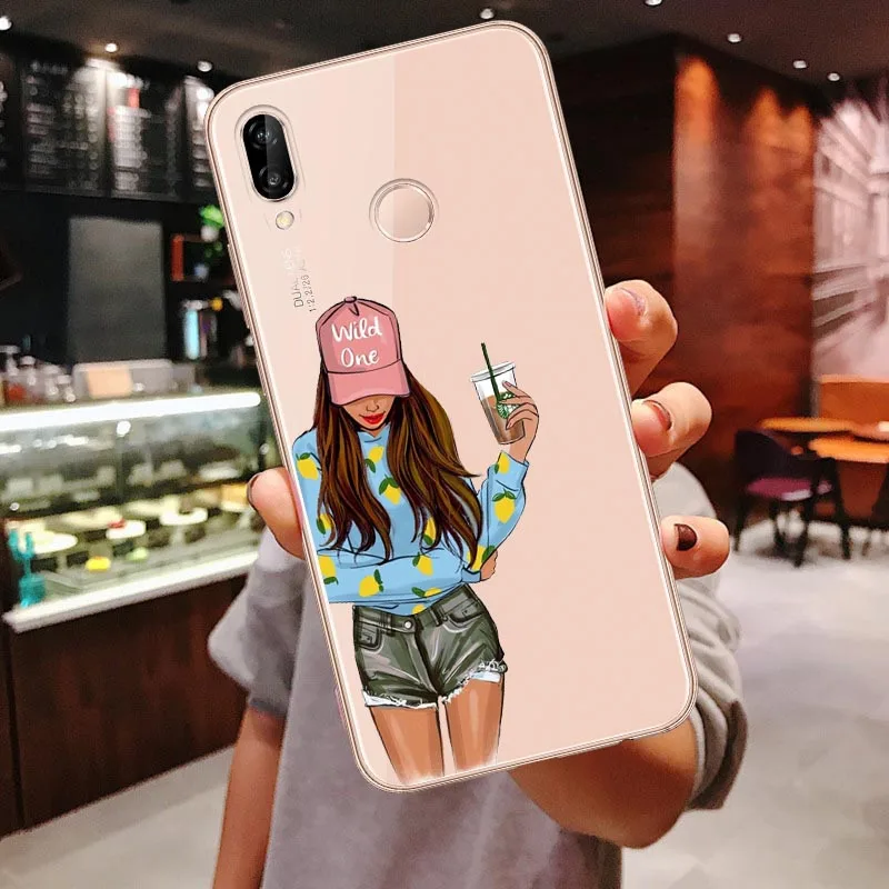 TPU Девушки Bff лучшие друзья навсегда Силиконовые телефонные чехлы для huawei P20 Lite P30 Lite P30 Pro mate 10 20 Lite мягкая задняя крышка Coque - Цвет: TPU