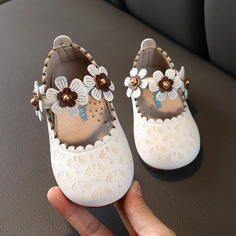 

Girls' leather shoes baby single shoes spring autumn children's princess shoes performance small leather shoes lovely flower
