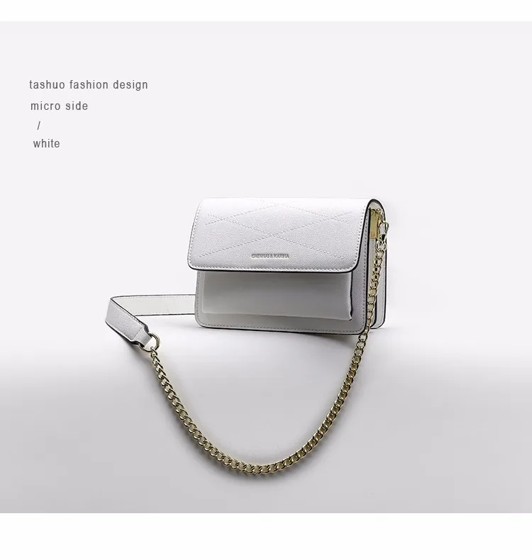 

Summer explosions small bag new wave of foreign style texture fashion simple small square bag shoulder Messenger bag