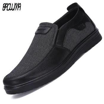 

Fashion Mens Casual Shoes Breathable Men Casual Daily Microfiber Dress Shoes Business Oxfords Comfortable Soft Mens Moccasin 48