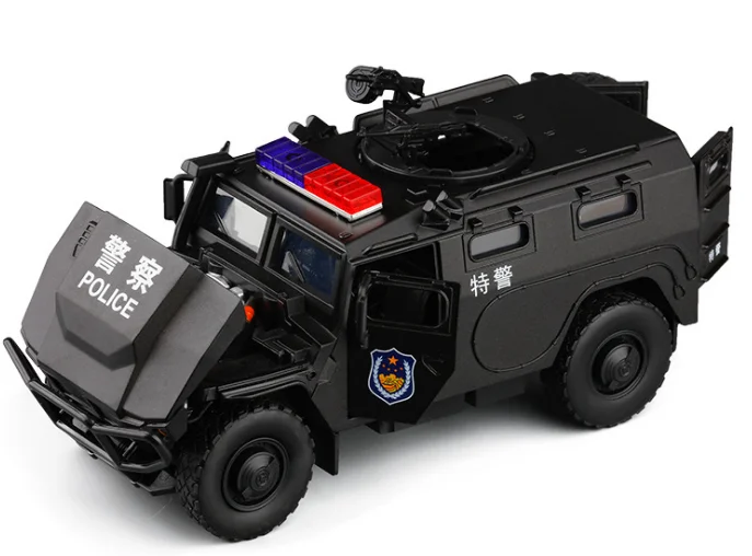 Высокая имитация 1:32 Сплав раздвижной русский бронированный автомобиль взрывозащищенный военная модель звуковой светильник автомобиль для детей игрушки