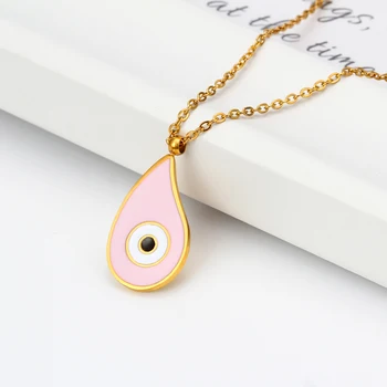 

MEIBEADS 1pc Stainless Steel Drop Evil Eye Charms Choker Necklaces Pendants Fit Women Statement Collar Pendants Necklace Jewelry