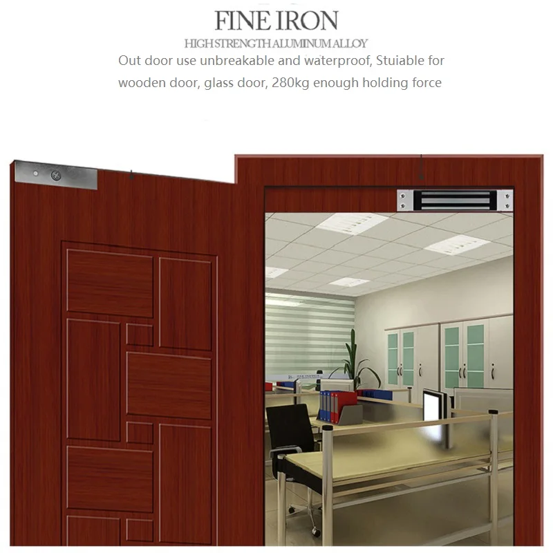 DC12V 280KG Electric Magnetic Lock  Embed Installation 600lbs Holding Force Consealed Mounted Door Access Control 24V customize