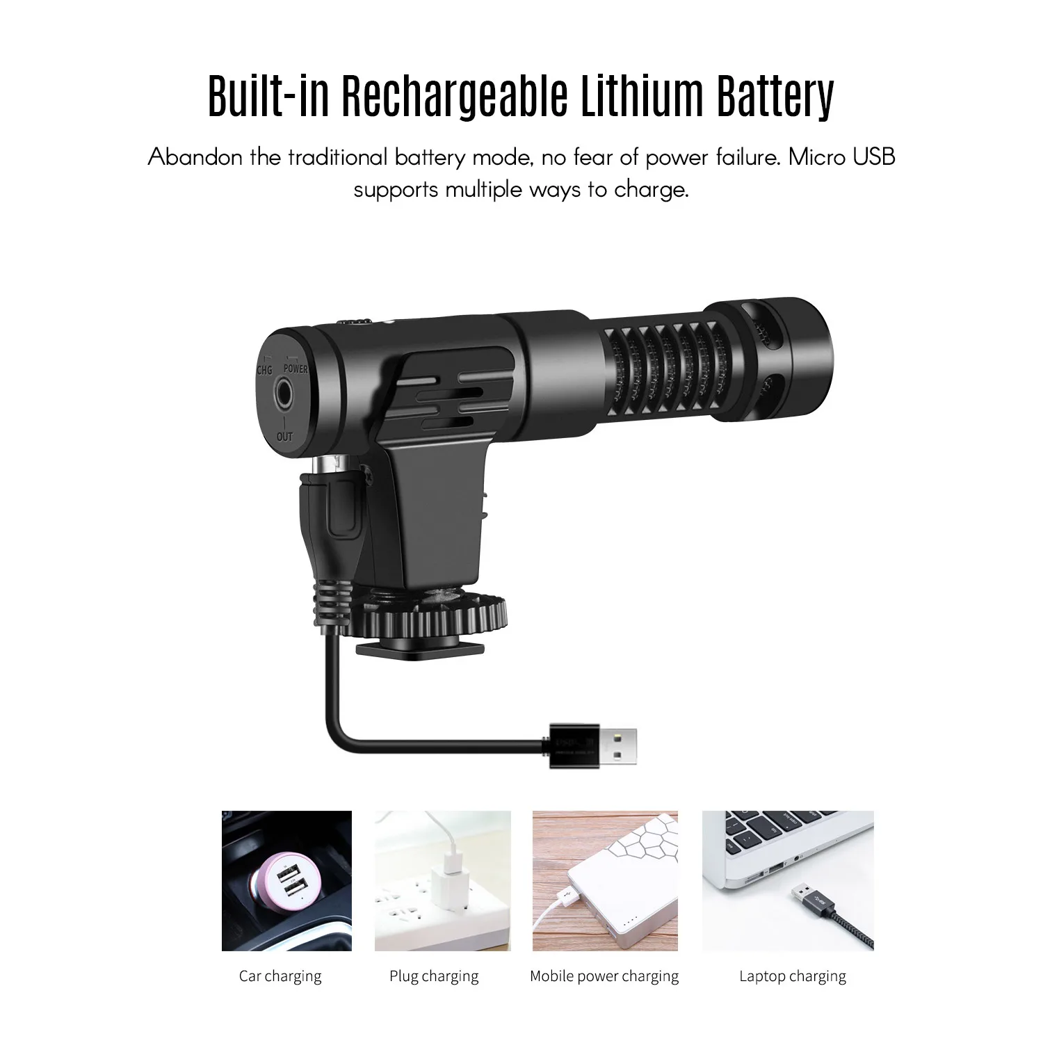 MAMEN MIC-07Pro микрофоном металлические наушники, супер-Cardioid Направленный видео мини-микрофон для смартфона с мониторинг в реальном времени Функция
