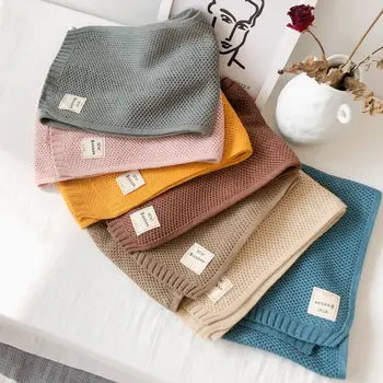 

Solid Soft Thickened Winter Warm Cotton Knitted Scarf 2019 Kids Child Children's Scarf Scarves for Children Boys Girls