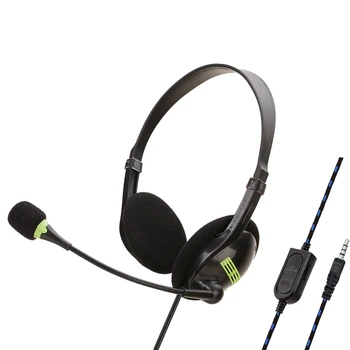

USB Headphones with Microphone Noise Reduction Online Teaching Class Gaming Headset JR Deals