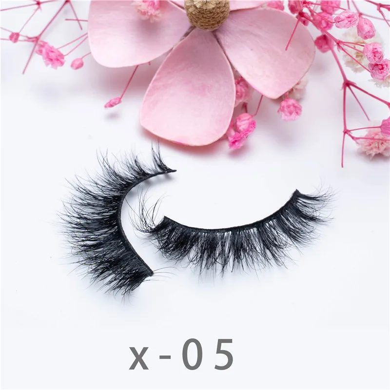 

False Eyelashes 3D Mink Lashes Natrual Eyelash Extesnion Handmade Wispy Makeup Fake Lashes Vendor Wholesale