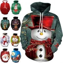 Autumn and Winter Merry Christmas Hoodies& Sweatshirts Decoration Men Women Christmas Family Casual Polyester Hoodies