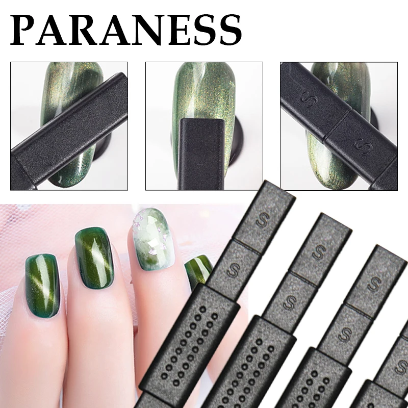 

Paraness Magnetic Cat Eyes Magic Pens Sticks Tools Multi-Funcation Lines Stripe Gel Nail Polish Strong Magnet for Varnish