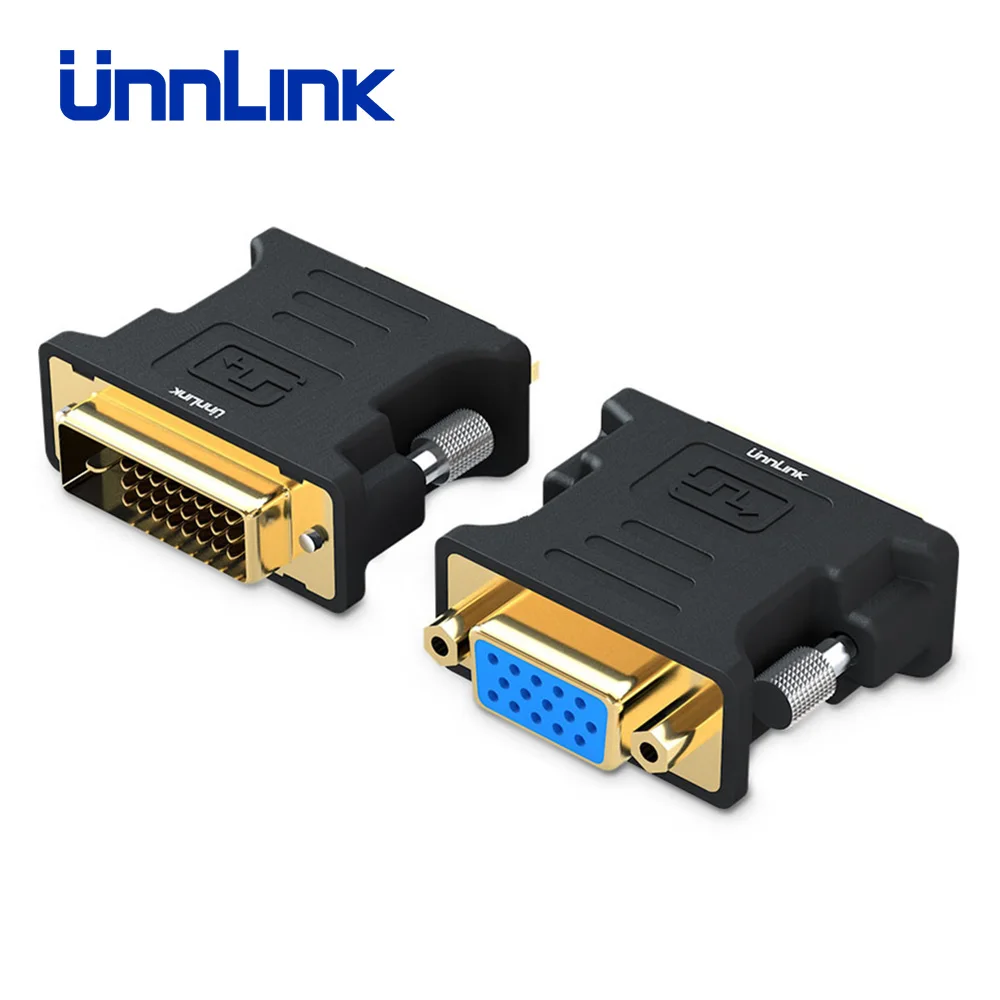Адаптер Unnlink DVI к VGA адаптер Active D(24 + 1) I(24 5) D Sub FHD 1080P @ 60 Гц для ПК компьютера