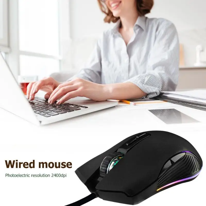 Smart AI-Voice Typing mouse Регулируемый перевод в реальном времени 2400 dpi Проводная мышь 7 кнопок Проводная офисная мышь для ПК ноутбука