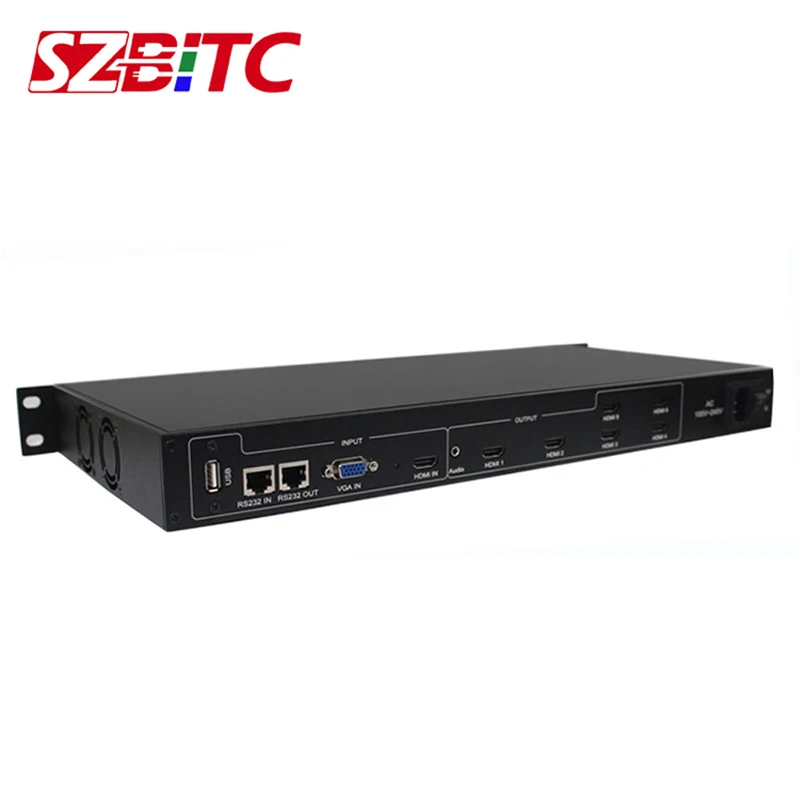  SZBITC 2x3 Video Wall Controller HDMI VGA Audio USB Video 180 Degree Rotation With Remote Control F