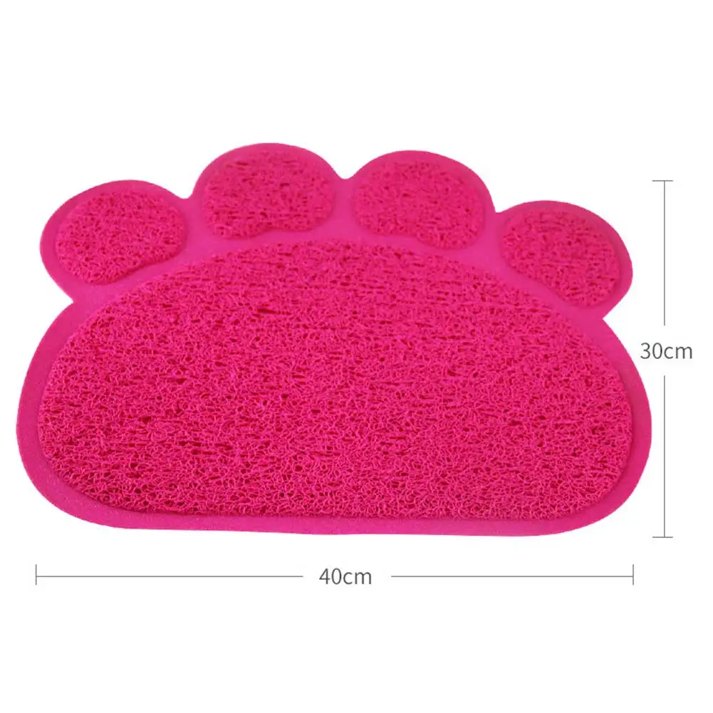 rose red Коврики для ловли кошек 30*40 см ПВХ эластичные волоконные коврики для кошек коробки для мусора LKS99 - Цвет: rose red