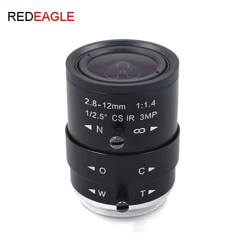 3MP HD CCTV Camera Lens 2.8-12mm Varifocal Manual Zoom Focus CS Mount For Industrial Security Cameras