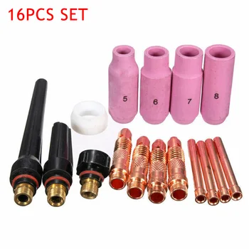 

Ceramic Cup Welding Accessory Long Alumina Nozzle Replacement 16pcs/Set