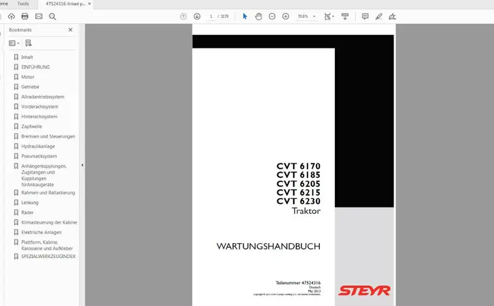 Steyr трактор сельскохозяйственный сервис руководство