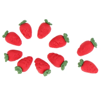 

10Pcs Toys For Children 1:12 Dollhouse Miniature Fruit Strawberry Kitchen Dining Model Play Realistic Toy Dollhouse Accessories