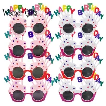 Birthday Party Glasses Funny Candle Sunflower Rainbow Sunglasses Happy Birthday Photo Booth Props Supplie Kids Favor Party Decor