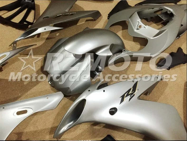 ABS формовочный Мотоцикл Обтекатели наборы подходят для Yamaha YZF-1000-R1 2004 2005 2006 04 05 06 обтекатель кузова набор Серебряный крутой