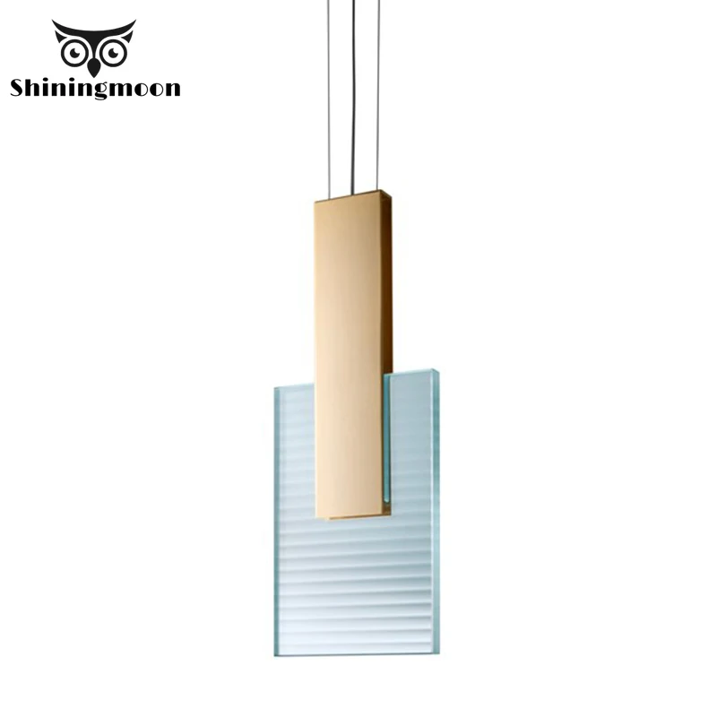 

Modern Decor Gold Pendant Lights Denmark Art Design Home Crystal Pendant Light Transparent Glass Bar Office Hanglamp Luminaria