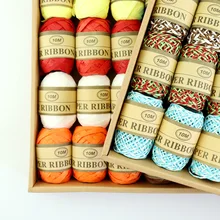 Bocheng DIY оберточная бечевка веревка витая бумага плетеная веревка 8 цветов 10 м рафия ремесло нить скрапбукинги приглашение Цветочный декор