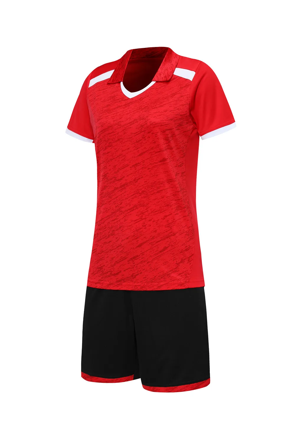 Футбольные Survetement костюмы для взрослых и женщин, Молодежные футбольные майки, наборы на заказ, футбольные майки для девочек, комплекты коротких тренировочных Спортивных Костюмов - Цвет: ZYQ1930 red