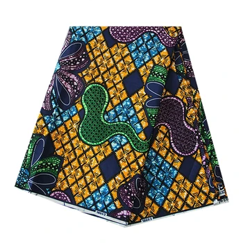 

Colourful Printed African Real Wax Fabric For Women Dress Suit 2020 New Design 6Yards Ankara Real Wax Fabric Sewing Fabric