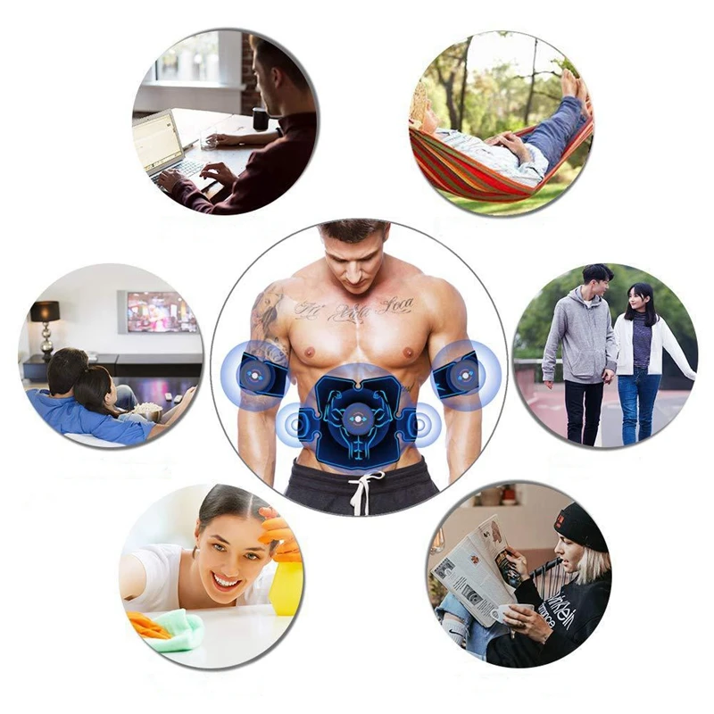 1Set EMS Smart Fitness Massager Abdominal And Arm Muscle Stimulator Trainer Muscular Exercise Lazy Home Gym Equipment