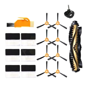 

17Pcs Side Brush Caster Filter for ECOVACS DEEBOT 600 601 605 710 N79 N79S Vacuum Cleaner Spare Parts