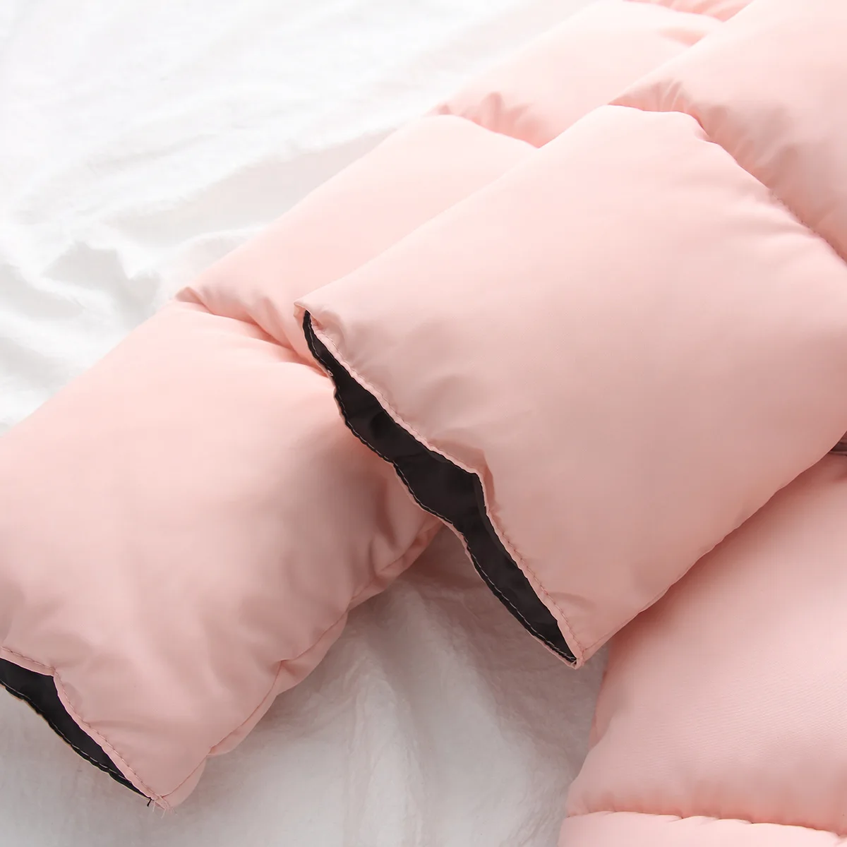 Топ с длинными рукавами розовая Толстая длинная парка большой размер милый