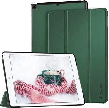 

EasyAcc Soft Silicone Cover For iPad 10.2 inch 2019 Smart Case Protective Shell Magnet Auto Wake and Sleep Cover Dark Green Plum